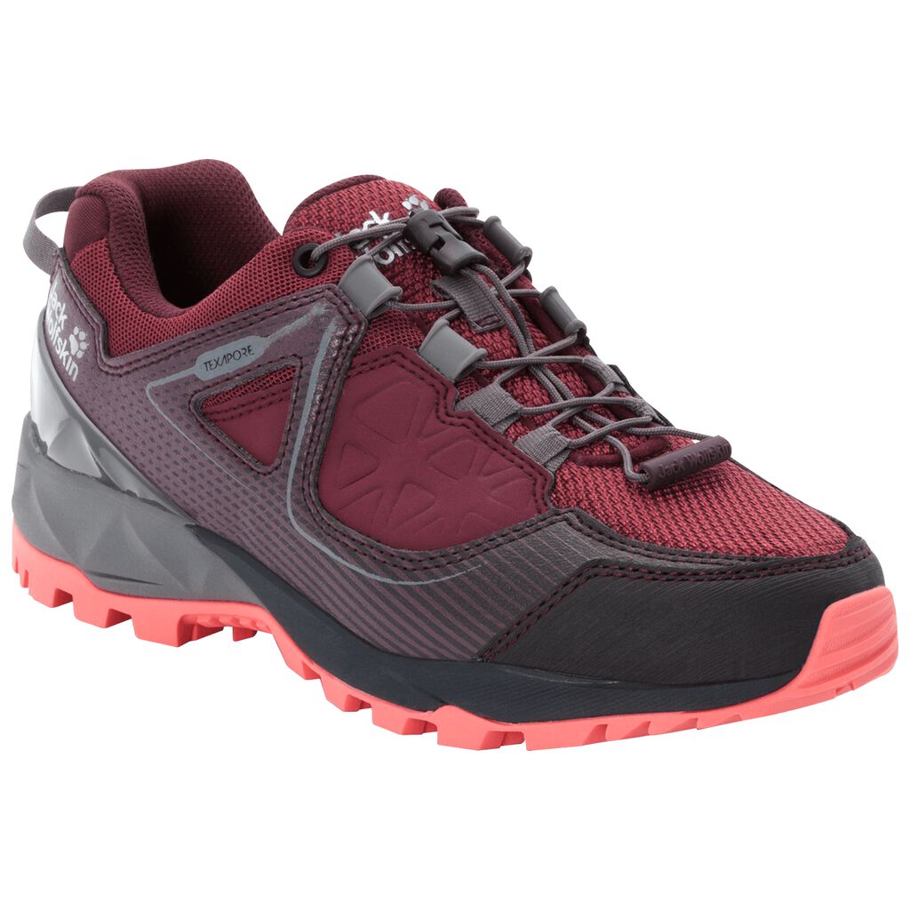 Jack Wolfskin CASCADE HIKE XT TEXAPORE χαμηλα ορειβατικα παπουτσια γυναικεια μπορντο/ροζ | GR6646128